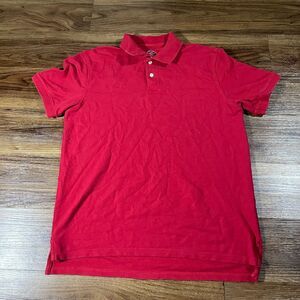 St Johns Bay Performance Polo Shirt Collared Short Sleeve Red Men's Size Medium